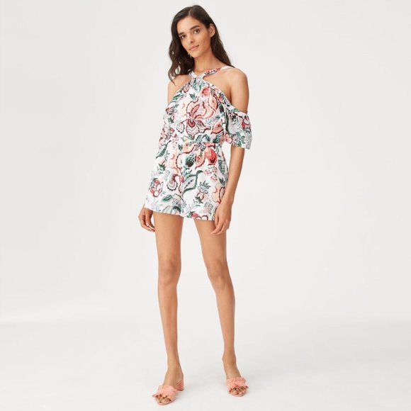 NWT Club Monaco romper floral silk - Picture 3 of 9